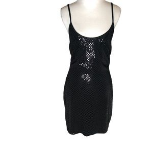 Sexy Little Sequined Black Dress Sz L by Windsor